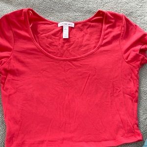Coral color crop top, brand new